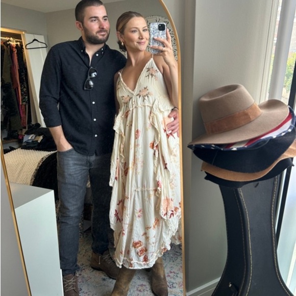 FREE PEOPLE Audrey Embroidered Maxi Dress in Ivory XS - Picture 2 of 16